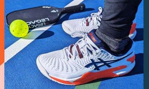 beatiful looking Supportive Pickleball Shoes wore by a player